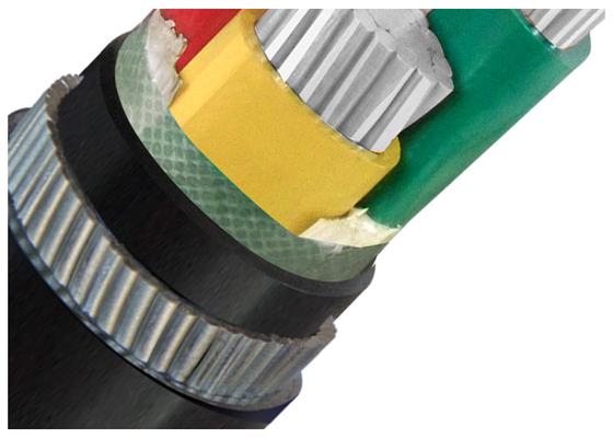จีน ลวดเหล็กชุบสังกะสีหุ้มเกราะไฟฟ้า 4 คอร์สายไฟ XLPE หรือ PVC ฉนวนหุ้มฉนวน AL Cable ผู้ผลิต