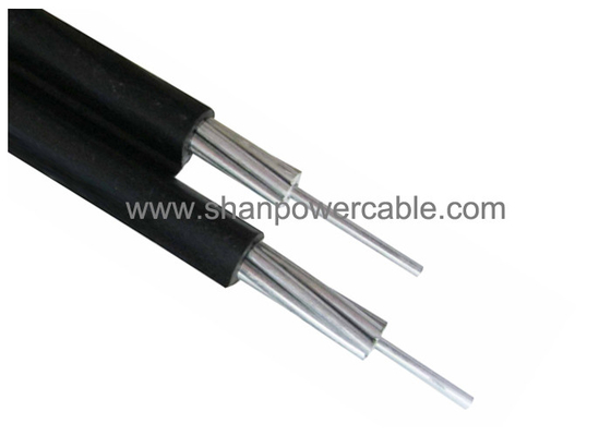 จีน สายเคเบิลแบบคู่สายอากาศ 600V / 1000V, XLPE / PE / PVC Insulated Aerial Cable ผู้ผลิต