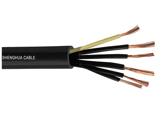จีน การรับรองมาตรฐาน CE ปลั๊กควบคุมสายไฟหุ้มฉนวนสีดำหุ้มฉนวนด้วยสายไฟที่ยืดหยุ่น H07VV-F Cables ผู้ผลิต