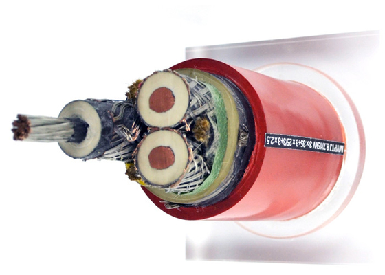 จีน สายเคเบิล Shenghua Power 8.7 / 15 KV ยางยืดหยุ่น MYPTJ เป็นมิตรต่อสิ่งแวดล้อมสำหรับอุปกรณ์หนัก ผู้ผลิต
