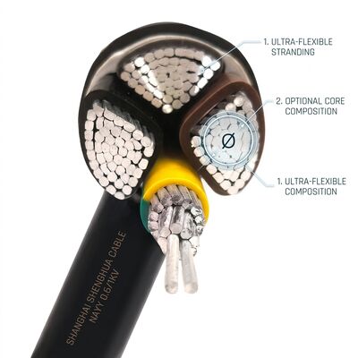 จีน Oil Resistant Chemical Resistant PVC Insulated Cable 450/750V 3 Core Industrial Use ผู้จัดหา