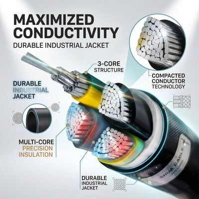 จีน VGV 3x2.5mm2 PVC Insulated Cable 105C Heat Resistant Industrial Wiring 450/750V IEC60228 ผู้จัดหา
