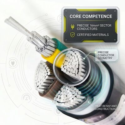จีน NYY-J 4x16mm2 PVC Insulated Cable 125C High Temperature Furnace Power Cable IEC60502 ผู้จัดหา