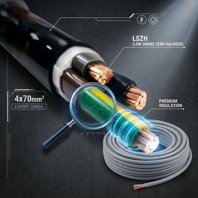 จีน N2XCH 4x25mm2 LSZH PVC Insulated Cable Low Smoke Zero Halogen 0.6/1kV IEC60502 ผู้จัดหา