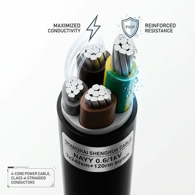 Waterproof Moisture Resistant PVC Insulated Cable 0.6/1kV 2 Core 2x4mm2 Outdoor Wet Area ผู้จัดหา