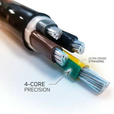 สายไฟหุ้มฉนวน PVC กันน้ำระดับ IP68 0.6/1kV 4x25 ตร.มม. สำหรับฝังดินโดยตรง ผู้จัดหา