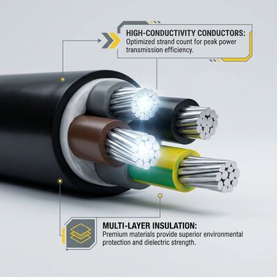 Waterproof Moisture Resistant PVC Insulated Cable 0.6/1kV 2 Core 2x4mm2 Outdoor Wet Area ผู้จัดหา