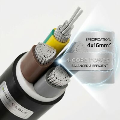 NYY 4x25mm2 PVC Insulated Cable 90C High Temperature Underground 0.6/1kV IEC60502 Power Wire ผู้จัดหา