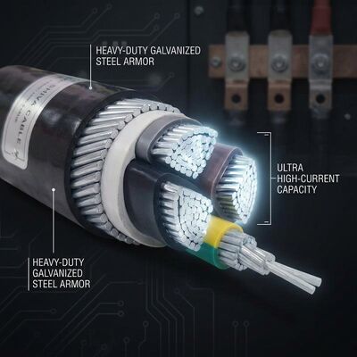 ABC 4x35mm2 UV Stabilized PVC Insulated Aerial Bundled Cable Overhead 0.6/1kV IEC60502 ผู้จัดหา