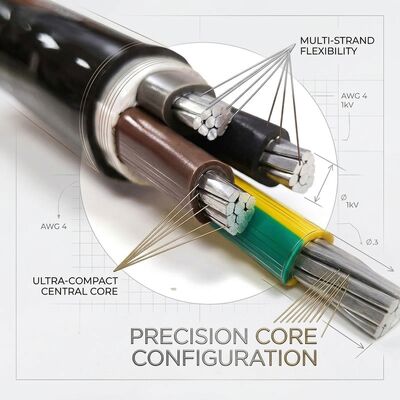 NYY 4x70mm2 Anti UV PVC Insulated Cable Direct Burial Sunlight Resistant 0.6/1kV IEC60502 ผู้จัดหา