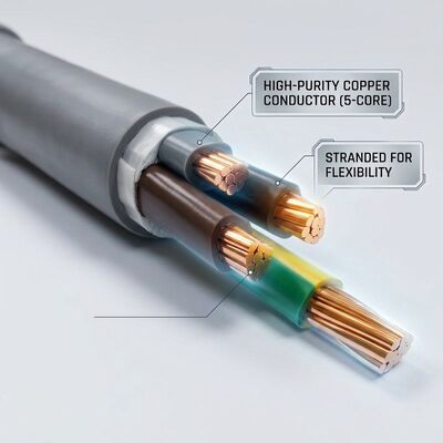N2XCH-J 5x16mm2 Low Smoke Zero Halogen PVC Insulated Cable Tunnel 0.6/1kV IEC60502 ผู้จัดหา