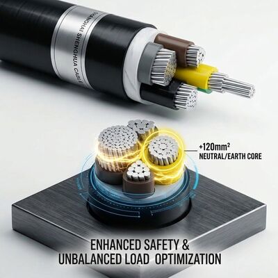 FR 4x35mm2 Flame Retardant PVC Insulated Power Cable IEC60332 0.6/1kV Copper Conductor ผู้จัดหา