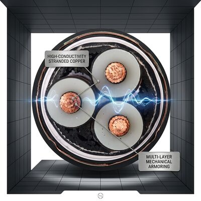 อายุการใช้งาน 40 ปี XLPE ติดกันเหล็กสองเทป แบรนด์เคเบิล 0.6/1kV ผู้จัดหา
