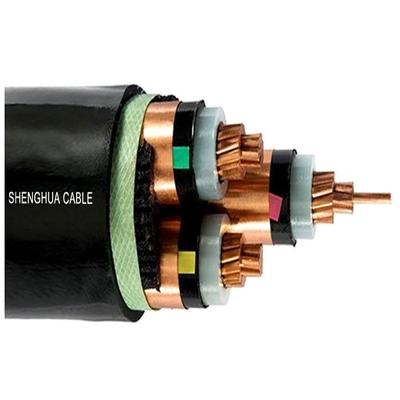 พีวีซีครอบคลุม XLPE ติดตั้ง MV Power Cable 3 Core สําหรับก่อสร้าง Sh Shenghua ผู้ผลิต